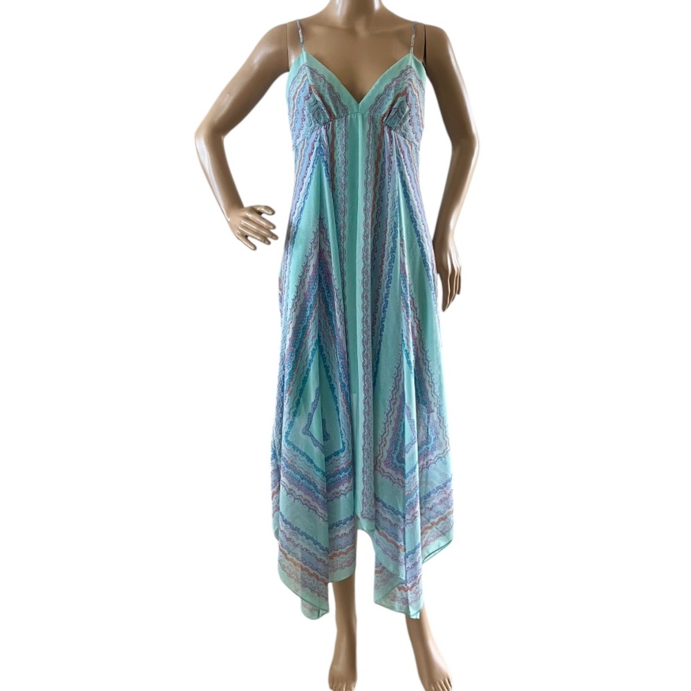 BCBG MAXAZRIA Isabella Fit And Flared Handkerchief Hem Dress